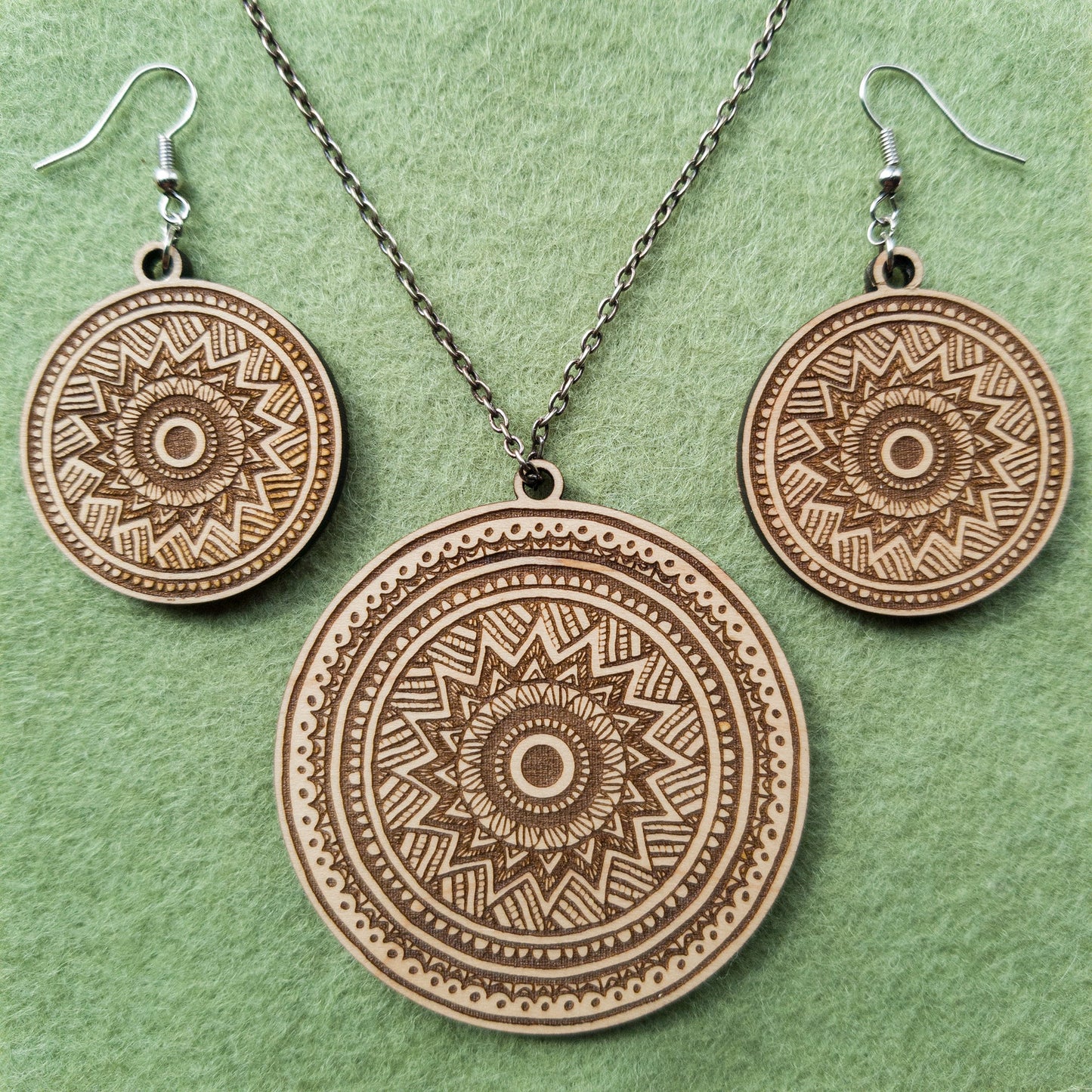 Mandala Earrings & Pendant
