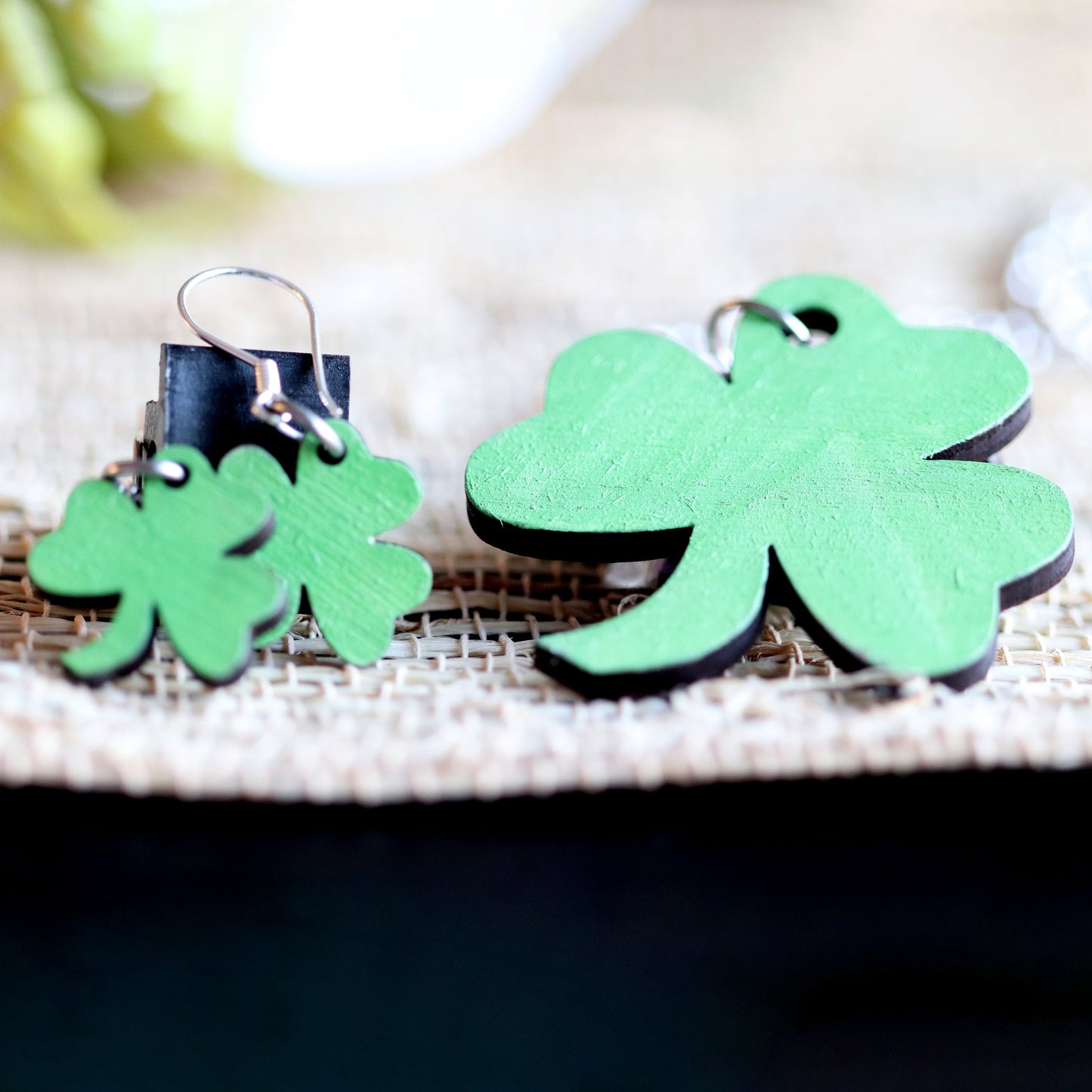 Lucky Clover Pendant and Earrings