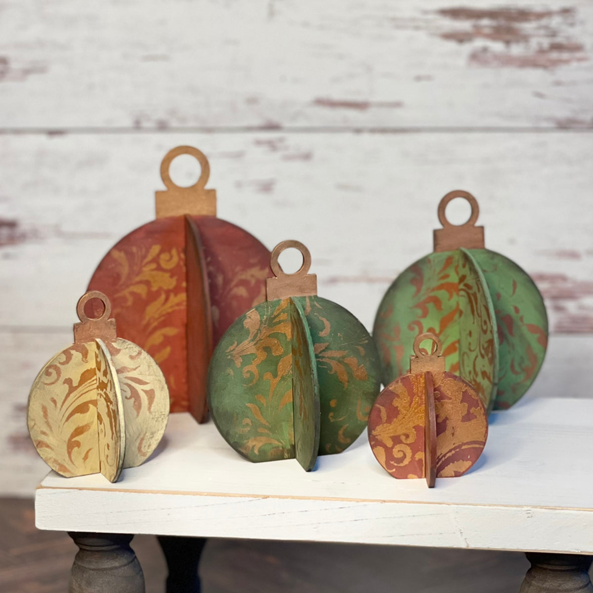 3D Christmas Ornament Shelf Sitters (Set of 5)