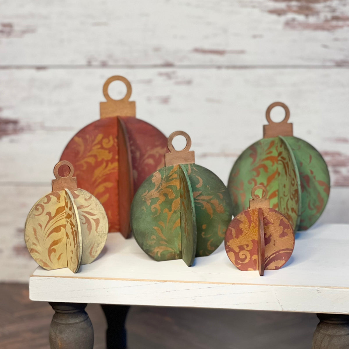 3D Christmas Ornament Shelf Sitters (Set of 5)