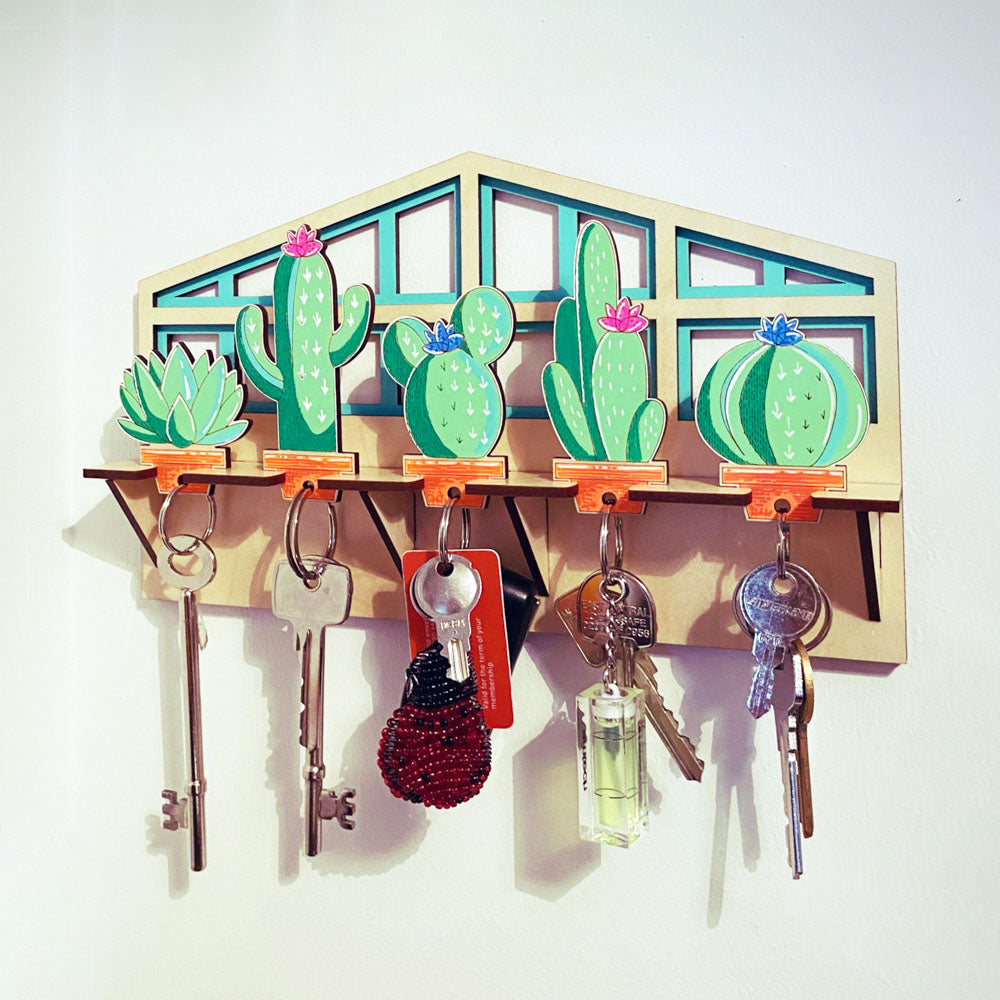 Cactus Keychain Holder