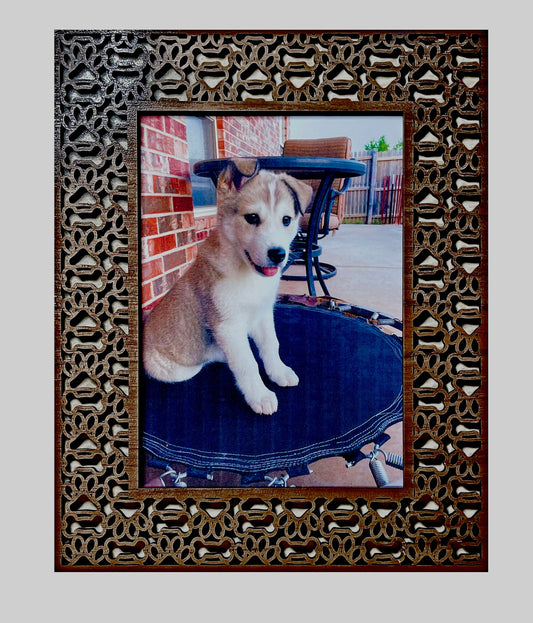 Bone & Paw Print 5x7 Frame For Dogs