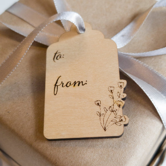 Floral "To and From" Gift Tag