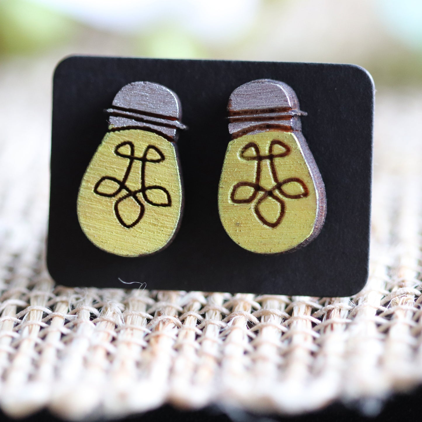 Lightbulb Pendant and Earring Set