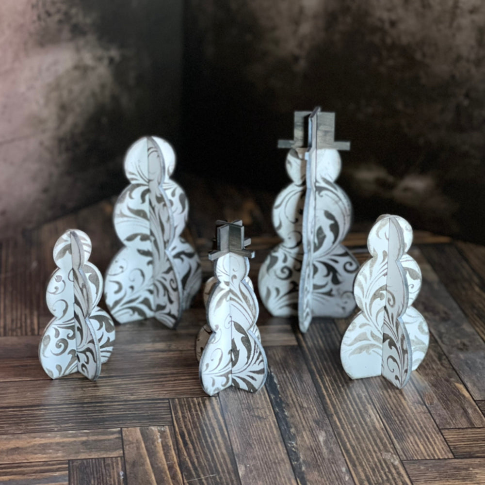 3D Snowmen Shelf Sitters (Set of 8)