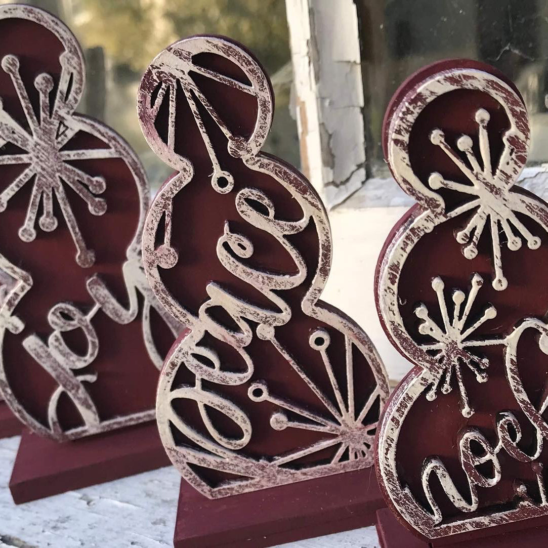 Snowman Shelf Sitters Set Of 6 With Stands